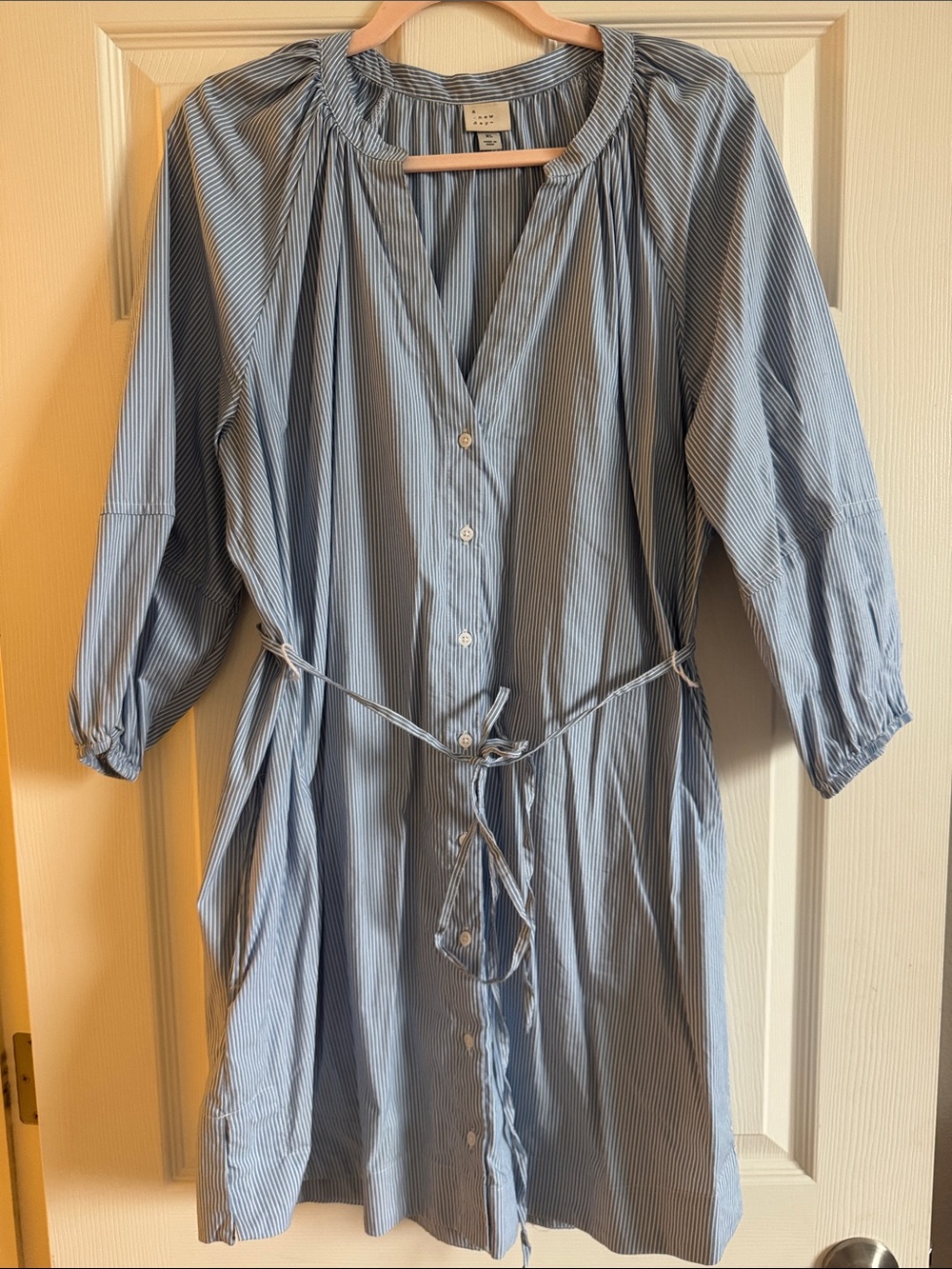 Pinstripe Shirt Dress